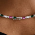 Lariat de tenis GLD Star multicolor en oro blanco