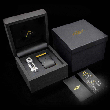 39MM Visionary Fully Iced Case & Steel Band Watch - Yellow Gold