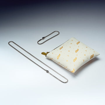 Complete Mini Tennis Essential Set - Adjustable Necklace + Bracelet with GLD Pouch in White or Yellow Gold - Perfect Gift Set