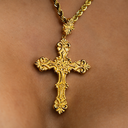 Medieval Cross Pendant in Yellow Gold