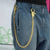 12MM Miami Cuban w/ 65MM Carabiner Pant Chain in Yellow Gold