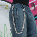 19MM Miami Cuban w/ 65MM Carabiner Pant Chain in White Gold