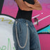 19MM Miami Cuban w/ 65MM Carabiner Pant Chain in White Gold