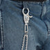 6MM Double Rope Chain w/ 65MM Carabiner Pant Chain in White Gold