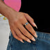 Anillo de banda plana en color bronce plomo