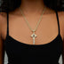 Iced Star Key Pendant in Yellow Gold