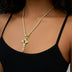 Iced Star Key Pendant in Yellow Gold