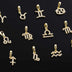 Astrology Pave Pendants in Yellow Gold