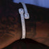 Baguette Clip Bracelet in White Gold - The GLD Shop
