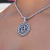Baseball Lifestyle 101 Iced Coin Pendant in White Gold