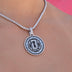 Baseball Lifestyle 101 Iced Coin Pendant in White Gold