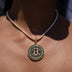 Baseball Lifestyle 101 Iced Coin Pendant in Yellow Gold