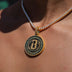 Baseball Lifestyle 101 Iced Coin Pendant in Yellow Gold
