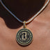 Baseball Lifestyle 101 Iced Coin Pendant in Yellow Gold