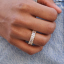 14k Solid Gold Baguette Ring in Yellow Gold-VS Diamonds
