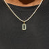 Colgante Micro Bloque Numérico en Oro Amarillo