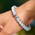 Pulsera Brazalete Multidimensional Canary Iced en Oro Blanco