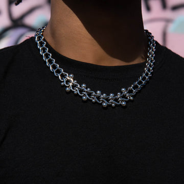 Circular Chain in White Gold