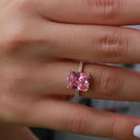Cocktail Ring in Pink - Yellow Gold Vermeil