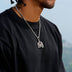 Colgante con el logo oficial de la NHL de los Colorado Avalanche en oro blanco