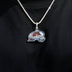 Colgante con el logo oficial de la NHL de los Colorado Avalanche en oro blanco