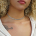 Cuban Link Choker in White Gold - 5mm