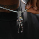 Colgante oficial de Harley Quinn de DC Comics en oro blanco