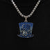 Penguin Top Hat Official DC Comics Pendant in White Gold