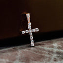 Cruz de diamante en oro rosa