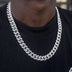 Diamond Cuban Link Chain in White Gold - 12mm - The GLD Shop