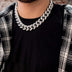Diamond Cuban Link Chain in White Gold - 19mm - The GLD Shop