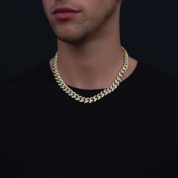 Diamond Cuban Link Chain in Yellow Gold - 12mm - The GLD Shop