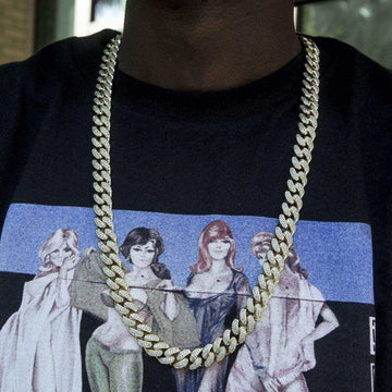 Diamond Cuban Link Chain in Yellow Gold - 12mm - The GLD Shop