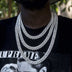 Diamond Prong Link Chain in White Gold - 12mm - The GLD Shop