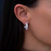 Double Row Hoop Earrings in White Gold - The GLD Shop