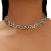 Cadena marinera ajustable en oro blanco - 9 mm
