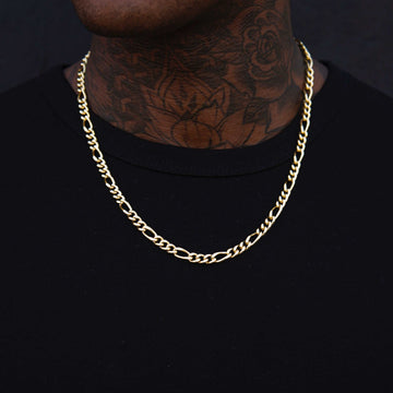 Figaro Link Chain in Yellow Gold - 5mm - The GLD Shop