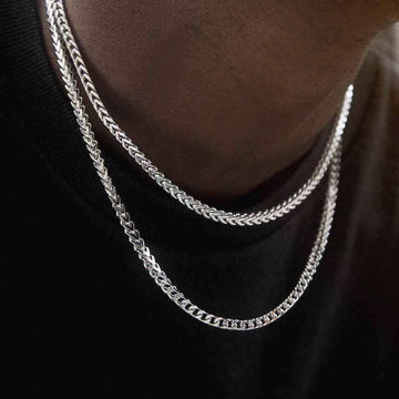 Franco Chain in White Gold - 3mm - The GLD Shop