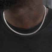 Franco Chain in White Gold - 3mm