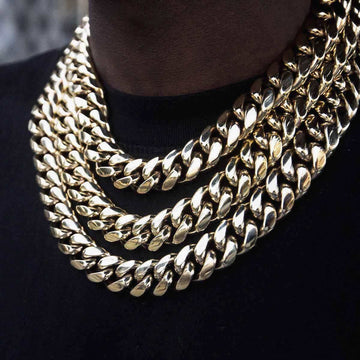 GLD Signature Cuban in Yellow Gold- 19mm - The GLD Shop