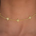 GLD Star Adjustable Chain Necklace in Yellow Gold
