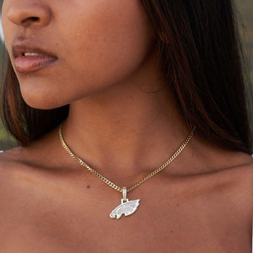 Philadelphia Eagles Official NFL Micro Logo Pendant - Yellow Gold