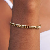 Miami Cuban Bracelet in Yellow Gold -5mm