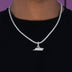 Micro New York Jets Official NFL Logo Pendant in White Gold