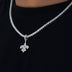New Orleans Saints Official NFL Micro Logo Solid Pendant in White Gold