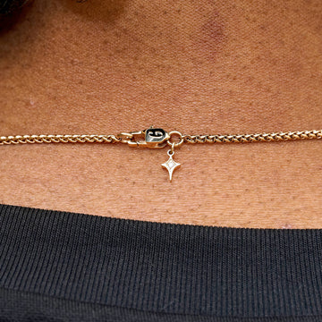 Cadena de palma en oro rosa - 2 mm