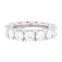Moissanite Diamond Band Ring in Sterling Silver - 5mm