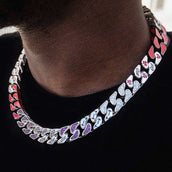 Houston Rockets Colored Cuban Chain