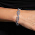 Iced Crown of Thorns Necklace + Bracelet Bundle in White Gold