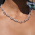 Iced Crown of Thorns Necklace in White Gold